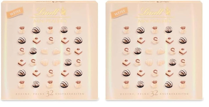Ciocolată Lindt - Nougat Mini Pralinés, 165 grame, cutie cu 36 de praline Bomboane de Ciocolata Naty Shop 2 x 163 G Ciocolata alba