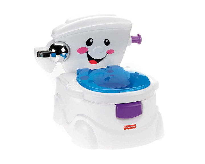 Fisher-Price Meine Erste Toilette, Baby Töpfchen, Mit Musik & Lustigen Sätzen, Tragbare Baby Toilette, Abnehmbarer Toilettenaufsatz, Deutsche Version, Ab 1 Jahr, P4326 Accesorii Hrana si Alaptare Bebe Naty Shop