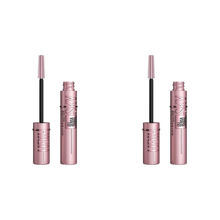 Maybelline Lash Sensational Sky High Cosmetice si Infrumusetare Naty Shop Very Black 9.6 ml (2 bucati) Lash Sensational Sky High Mascara, Very Black