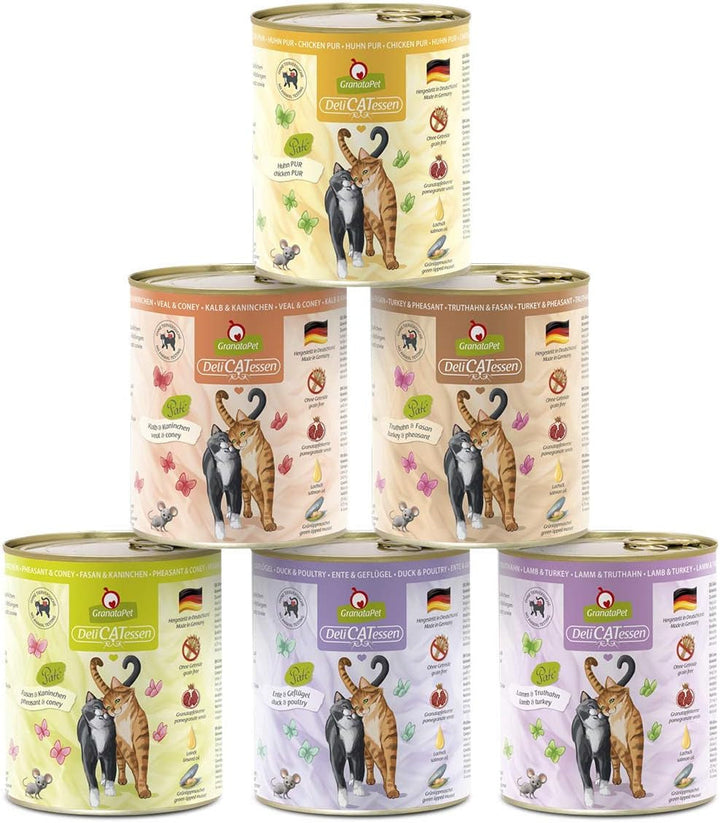 Granatapet Symphonie No. 5 Pui PUR , Hrană pentru pisici fără cereale și zahăr adăugat, File în jeleu natural, Hrană umedă delicioasă pentru pisici, 6 X 200 G