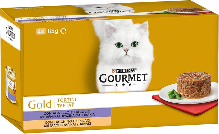 Hrană umedă pentru pisici Purina Gold Mousse cu pește oceanic 24 cutii 85G, cutie 24 X 85G