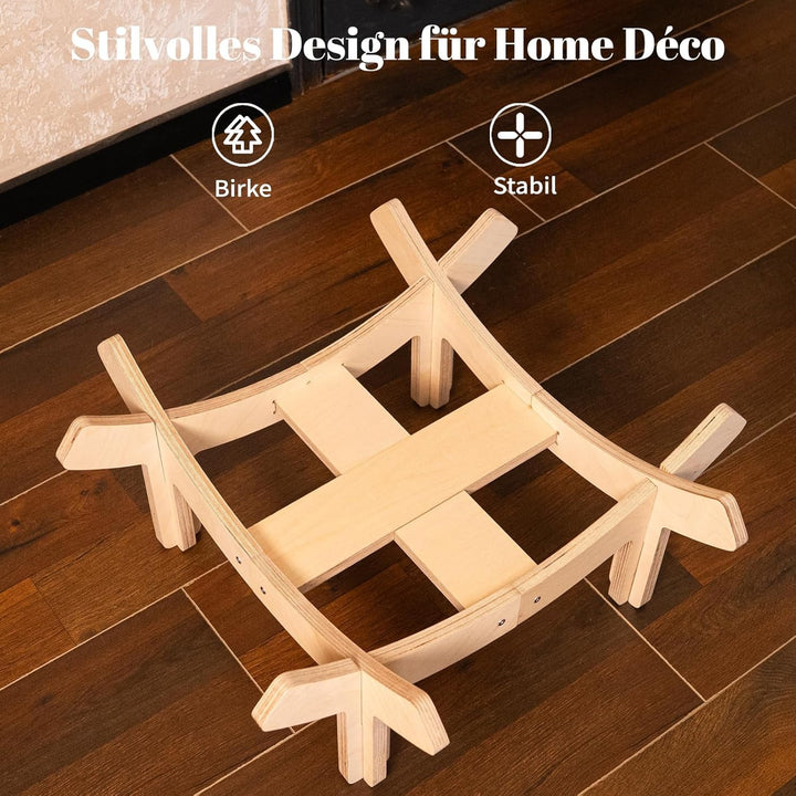 Pat ridicat pentru pisici în formă de floare, canapea mare pentru pisici de 55 cm lungime și lățime, scaun elegant pentru pisici cu pernă moale foarte elastică, mobilier pentru pisici pentru dormit, potrivit pentru toate pisicile