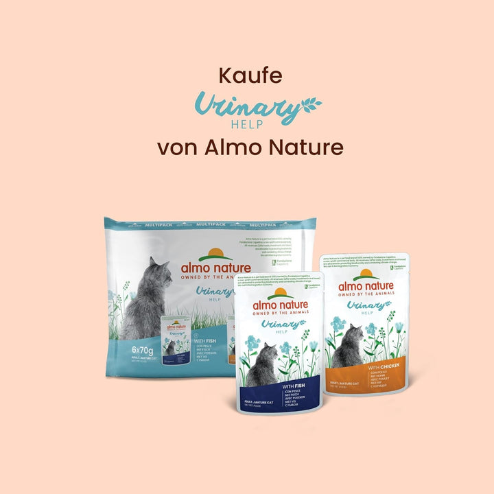 Almo Nature Holistic Urinary Help - Hrană umedă pentru pisici adulte - cu pește - 70G, pachet de 30