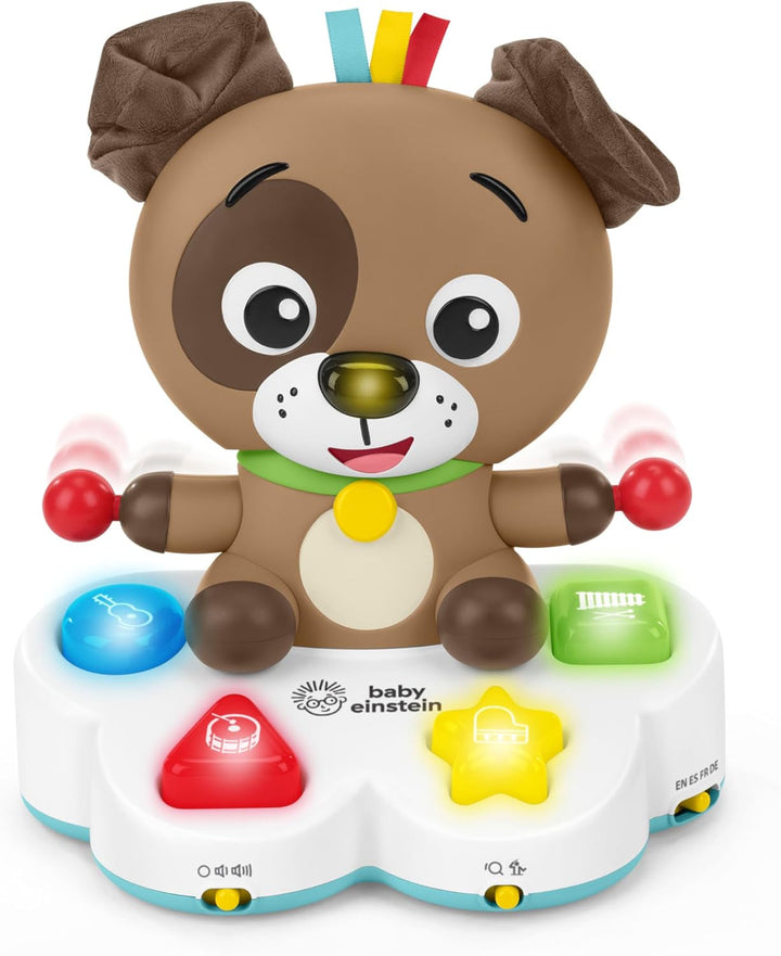 Baby Einstein, Jucărie de învățare muzicală Drum & Learn Dean - Jucărie multisenzorială pentru copii, 2 moduri de joc, culori, forme și instrumente, 50+ sunete, de la 6 luni Jucarii Bebe Naty Shop Titlu implicit