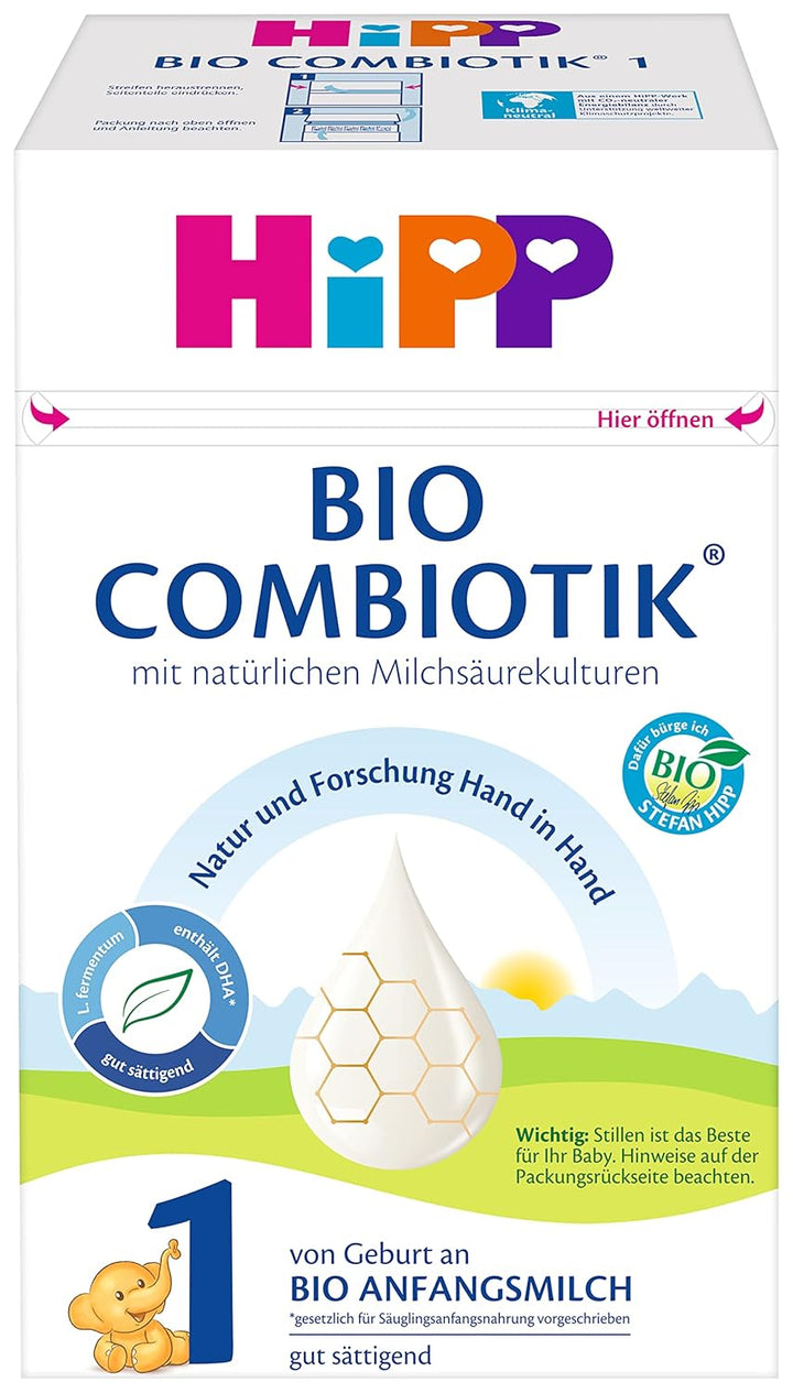 Formula lapte cu lapte organic Hipp PRE BIO Combiotik, pachet de 4 (4 x 600g) Naty Shop