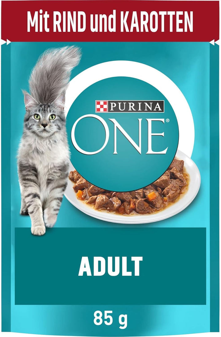 Hrană umedă pentru pisici PURINA ONE Adult, amestec de varietăți, pachet de 40 (40 X 85G)