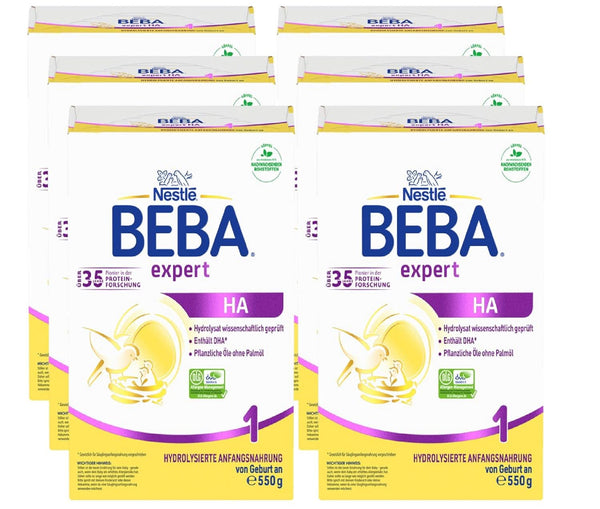 BEBA Expert HA 1 Hydrolysierte Anfangsnahrung, Säuglingsnahrung Von Geburt An, 6Er Pack (6 X 550G) Mama si Copilul Naty Shop Beba Expert Ha 1