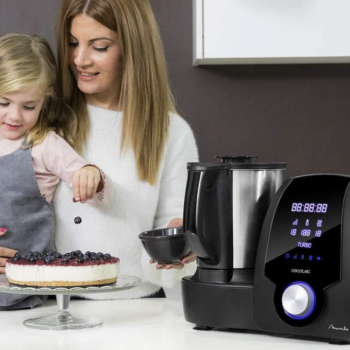 Cecotec Mambo 6090 Multifunktions-Küchenmaschine, 1700 W, 23 Funktionen, Krug Mit Fassungsvermögen 3,3 L, 3 Teller Gleichzeitig, 10 Geschwindigkeitsstufen, Timer Roboti si Mixere Bucatarie Naty Shop