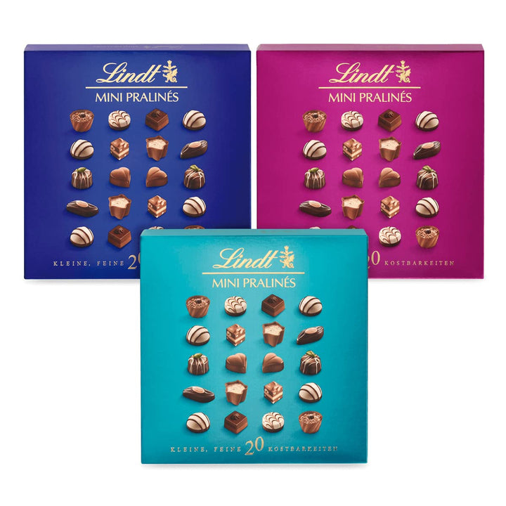 Ciocolată Lindt - Nougat Mini Pralinés, 165 grame, cutie cu 36 de praline Bomboane de Ciocolata Naty Shop 100 G Amestec