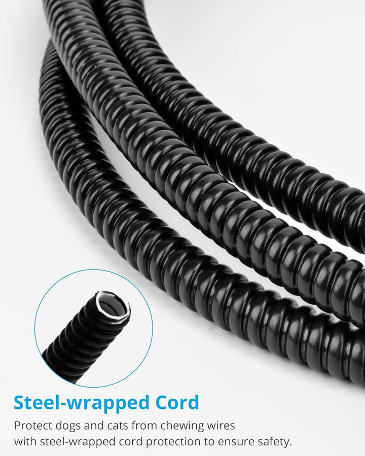 NICREW Pernă de încălzire pentru animale de companie pentru pisică și câine 40 x 45 cm, pernă de încălzire electrică reglabilă la temperatură cu cablu de înfășurare a furtunului anti-mușcătură