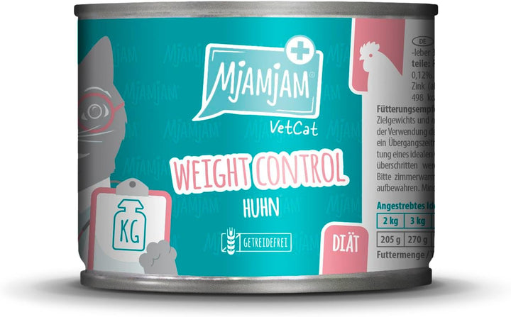Mjamjam Vetcat - Hrană umedă premium pentru pisici - Dietă - Urinară - Pui, pachet de 6 (6 X 200G), fără cereale