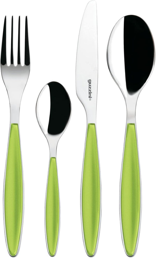 Guzzini - Feeling, set de tacâmuri 24 piese - Verde mere Bucatarie Naty Shop
