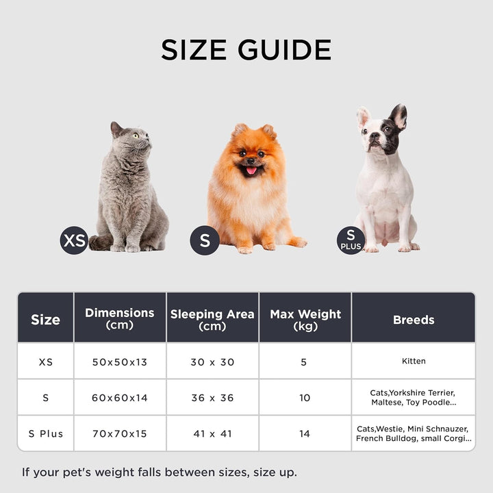 BEDSURE Pat pentru câini, lavabil, pufos, pat pentru pisici - pernă tip gogoașă Ø 50 cm, loc de dormit pentru pisici, câini mici și medii, pernă pluș pentru pisici, pat rotund pufos, gri închis