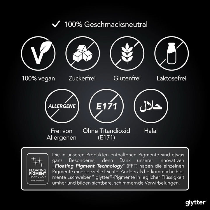 Glytter Glitter Powder For Drinks (Silver) - Glitter comestibil pentru băuturi, 10 grame Glitter Naty Shop