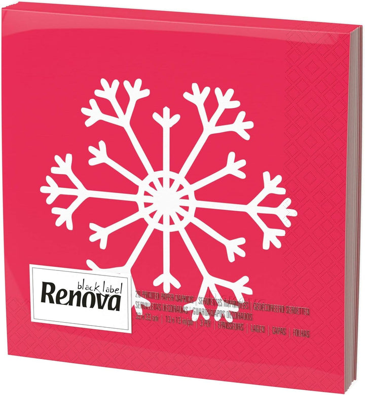 Șervețele din hârtie Renova, de Crăciun, 20 bucăți, 110 G