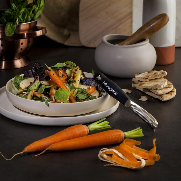 Decojitor profesional Microplane cu lamă dublă din oțel inoxidabil, ambidextru Peeler Naty Shop