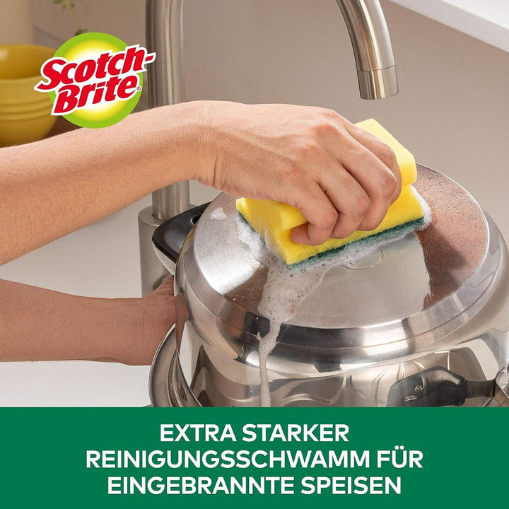 Scotch-Brite Classic Pot Cleaner, 16 bureți per pachet, burete pentru bucătărie - curăță puternic și eficient Detergenti Bucatarie Naty Shop