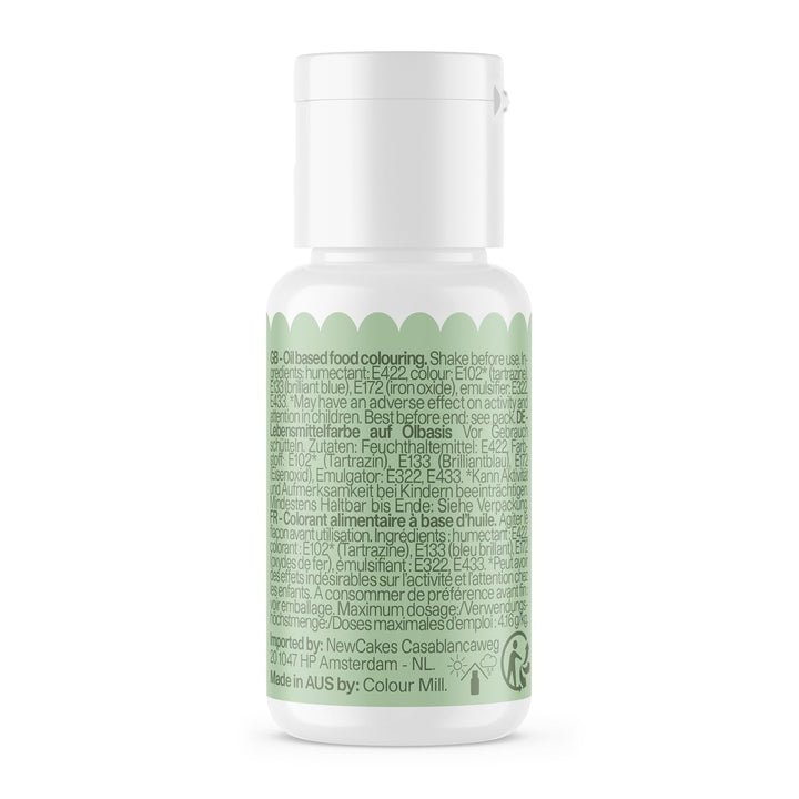 Colorant alimentar pe bază de ulei de salvie Colour Mill - Colorant alimentar pentru ciocolată, fondant, brioșe, prăjituri, copt, macaroane - Colorant alimentar pentru decorarea torturilor - 100 ml