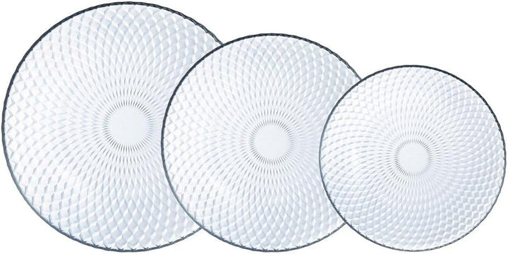 Pampille Set veselă transparentă din sticlă, 18 piese - 6 persoane, transparent Seturi vesela masa Naty Shop Transparenta