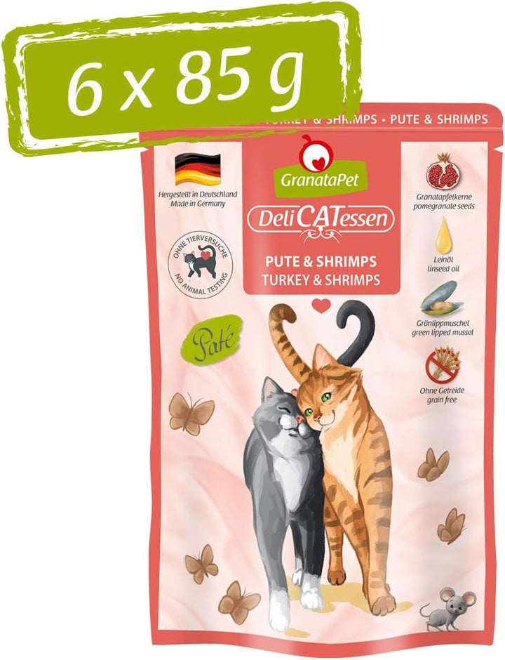 Granatapet Delicatessen Chicken PUR, hrană umedă pentru pisici, hrană fără cereale & fără zahăr adăugat, hrană pentru pisici cu conținut ridicat de carne & uleiuri de înaltă calitate, 6 X 400 G