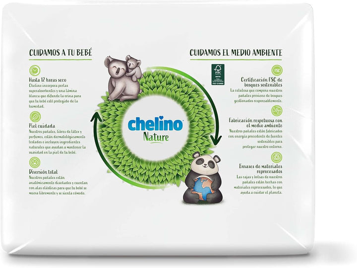 Scutece Chelino Natura pentru copii marimea 5 (13-18 kg), 180 scutece Mama si Copilul Naty Shop