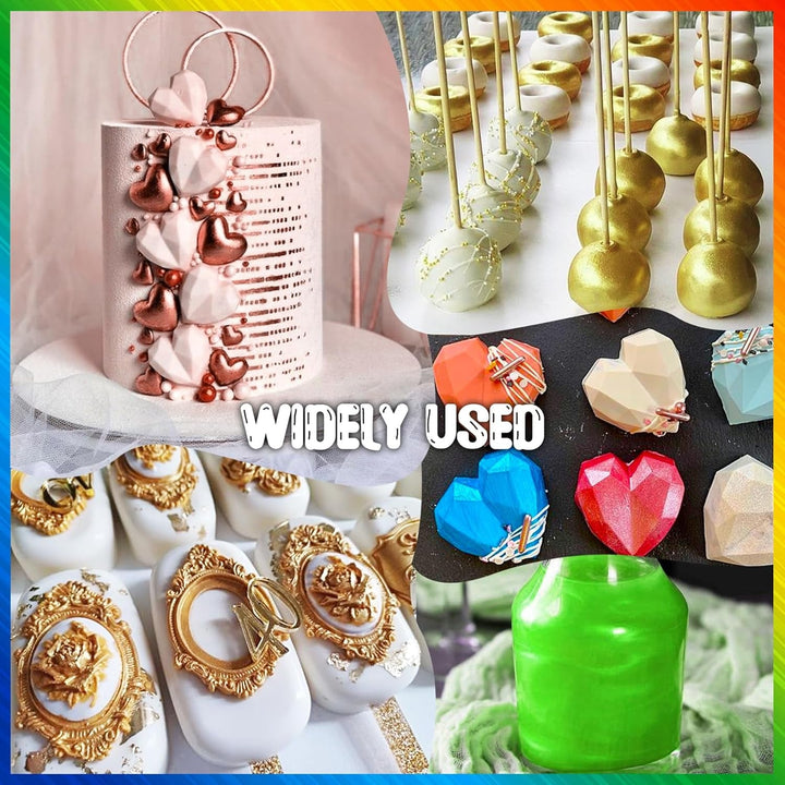 Sclipici comestibil lichid - sclipici alimentar curcubeu 7 culori pentru decorarea torturilor, băuturi, copt, brioșe - pudră sclipici alimentar comestibil lichid pentru cocktailuri, fondant, prăjituri