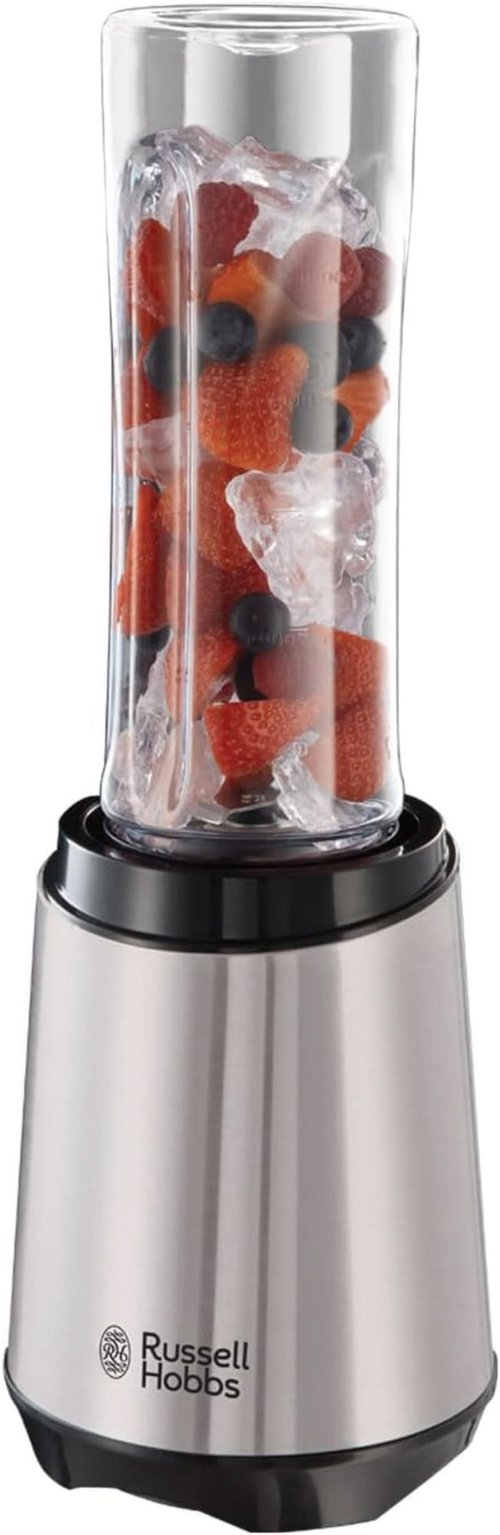 Russell Hobbs Mixer - Standmixer & Smoothie Maker to Go [23.500 U/Min Power-Motor] Inkl. 1X Mixbehälter 600Ml (Bpa-Frei, Spülmaschinen- & Bruchfest Inkl. Deckel) Zerkleinerer, Edelstahl, 23472-56 Bucatarie Naty Shop Mixer