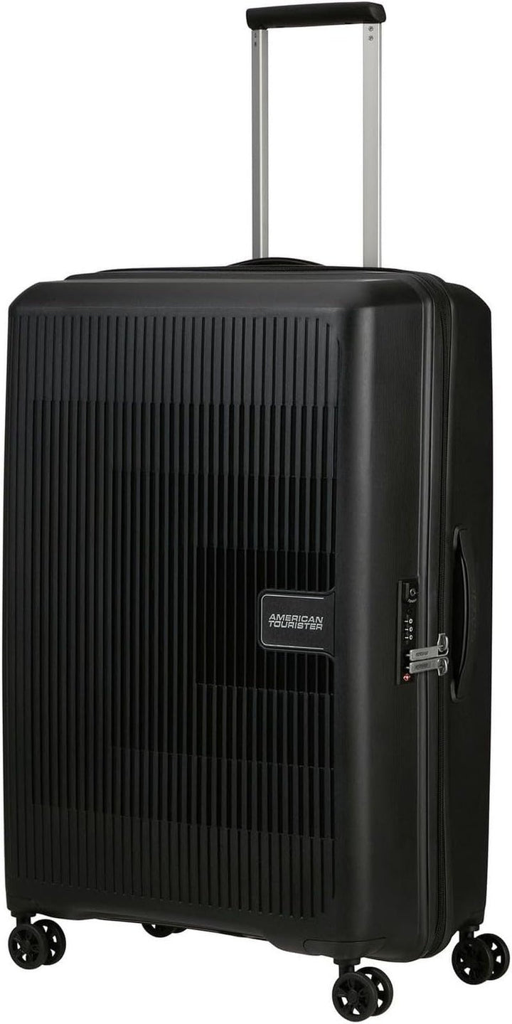 American Tourister Aerostep - Spinner L, Valiză extensibilă, 77 cm, 101.5/109 L, Portocaliu (Portocaliu aprins) Bagaje și echipament de călătorie Naty Shop Negru (negru) L (77 cm - 101,5/109 L)