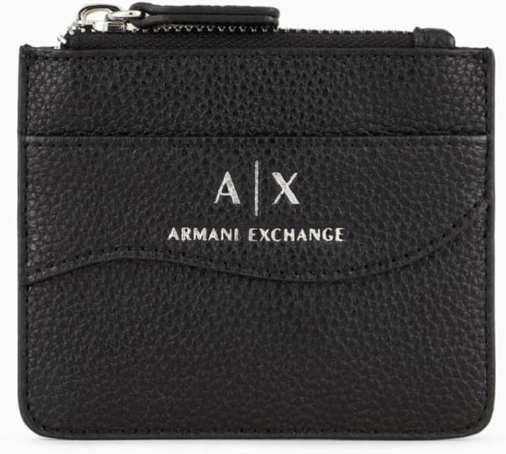 Armani Exchange Femeii mici Snap Credit cu curea de călătorie accesoriu-Envelope titular de card, negru Portofel Femei Naty Shop Negru O mărime se potrivește tuturor