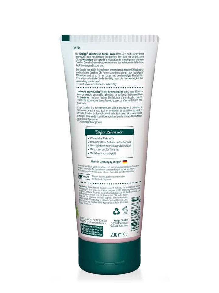 Kneipp, Gel de duș reactivant și relaxant cu ulei esențial de ienupăr - ideal după exerciții fizice și efort, 200 ml Duș și baie Naty Shop