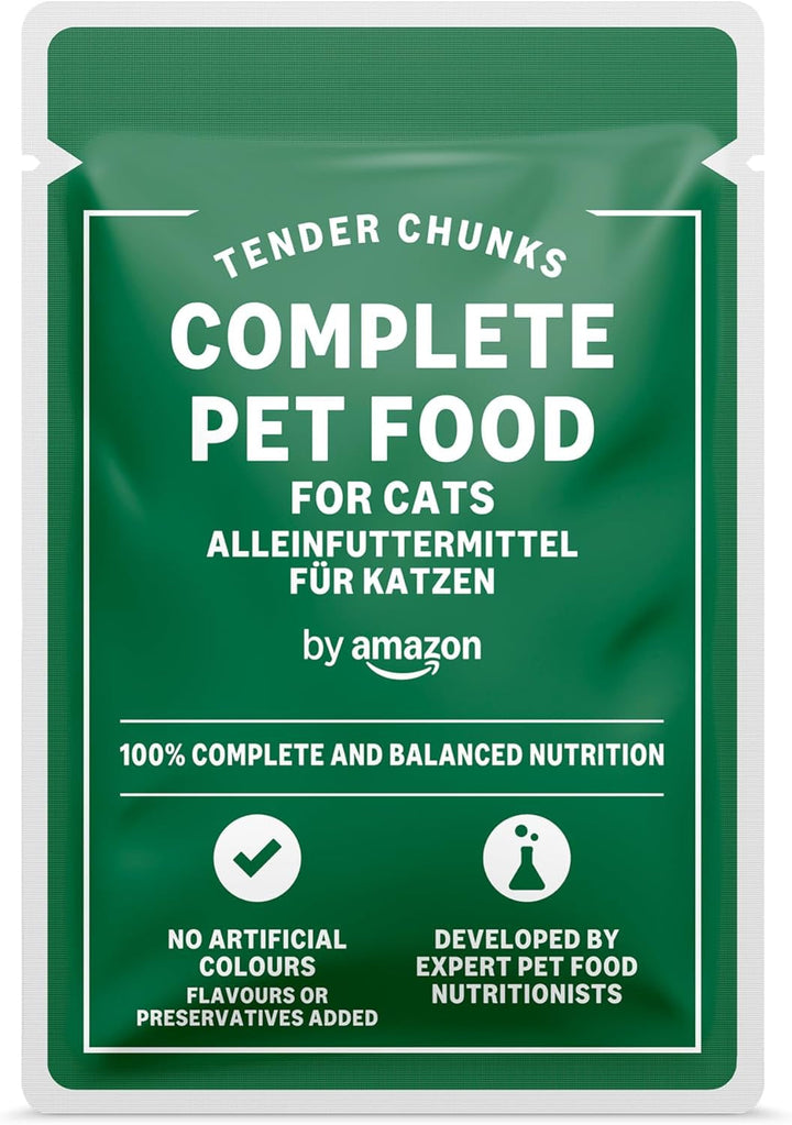 By Amazon Hrană pentru pisici, umedă, pentru pisici în vârstă, selecție mixtă în jeleu, 4,8Kg (48 pungi de 100G)