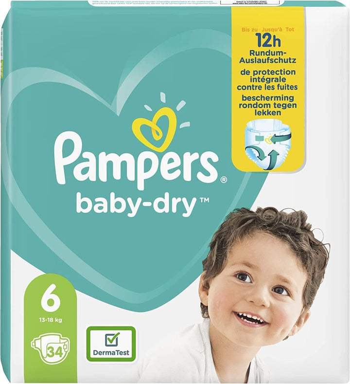 Scutece Pampers, versiunea clasica, diverse marimi Mama si Copilul Naty Shop 6 (34 buc)