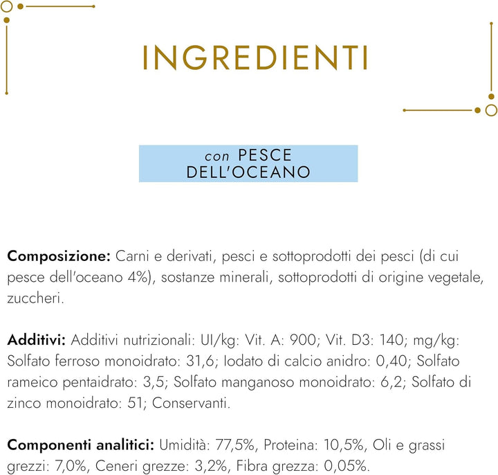 Hrană umedă pentru pisici Purina Gold Mousse cu pește oceanic 24 cutii 85G, cutie 24 X 85G