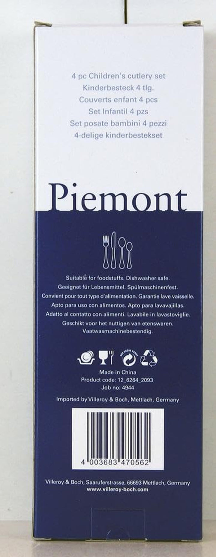 Villeroy And Boch Set de tacâmuri pentru copii Teddy 4 piese, oțel inoxidabil 18/10 Bucatarie Naty Shop