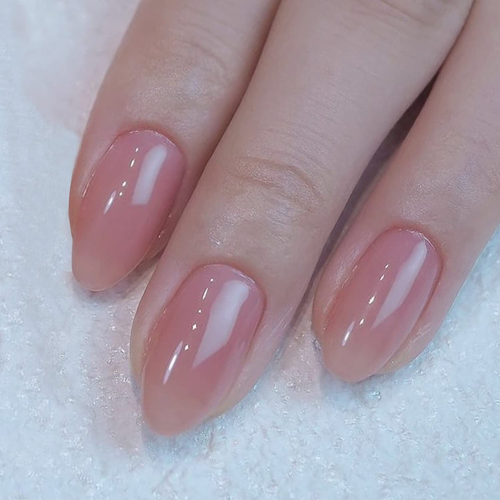 Ojă gel roz transparent – 16 ml, nuanța pielii, lampă LED translucidă pentru unghii, ojă gel pentru unghii, model Nail Art M087