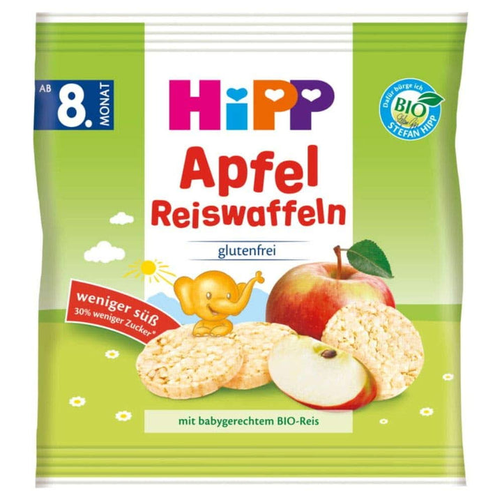 Produse de gustare bio Hipp batoane de mei, pachet de 7 (7 x 30g) Mama si Copilul Naty Shop 7 x 30 grame Mere