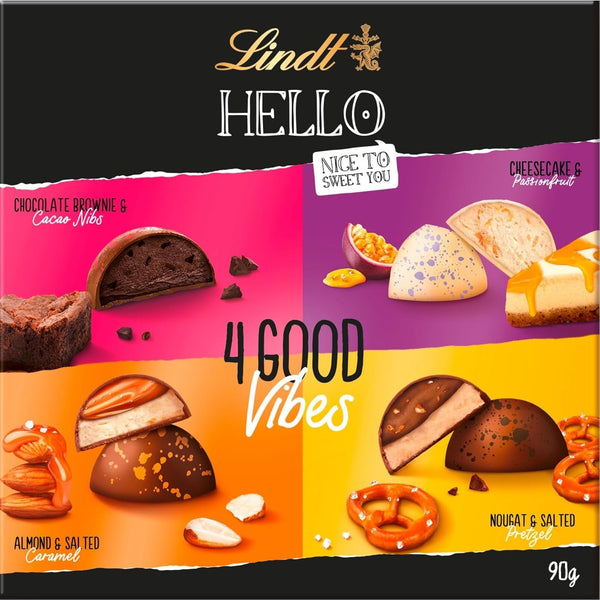 Ciocolată Lindt HELLO 4 Good Vibes, 90 grame, 4 ciocolate HELLO Naty Shop Default Title