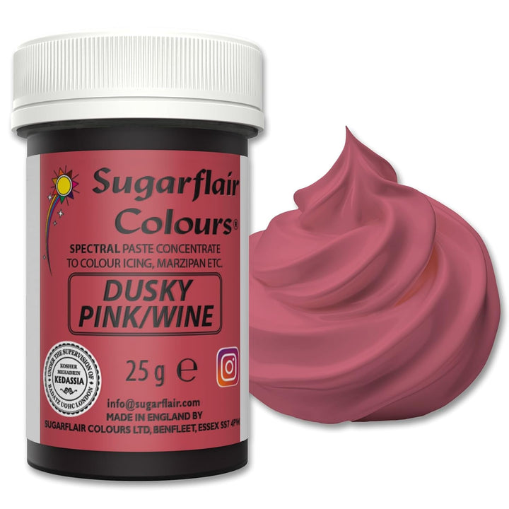 Pastă de colorant alimentar Sugarflair Grafit, colorant alimentar spectral concentrat pentru cremă de unt, pastă de zahăr, glazură, mixuri pentru prăjituri, macarons și multe altele! - 25g
