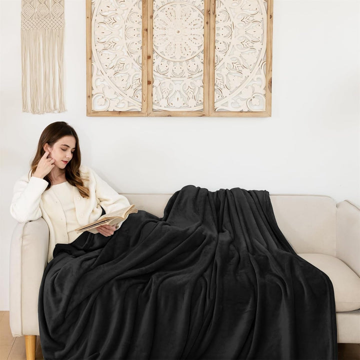 Good Nite Cosy Pătură Pătură pufoasă Pătură de pat Pătură de canapea XL Pătură de locuit Pătură din fleece 150X200Cm Negru Soft Warm Pături Pătură pufoasă Paturi si Cuverturi Good Nite