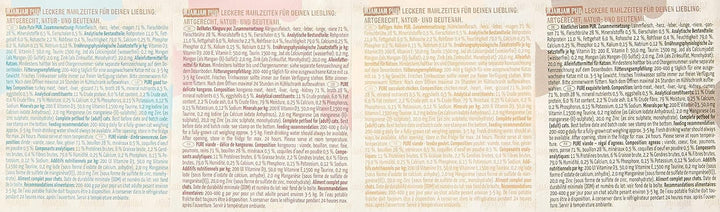 Mjamjam - Hrană umedă premium pentru pisici - Mixpaket V - Pure Meat Delight, pachet de 6 (6 X 800 G), fără cereale cu extra carne,Meaty