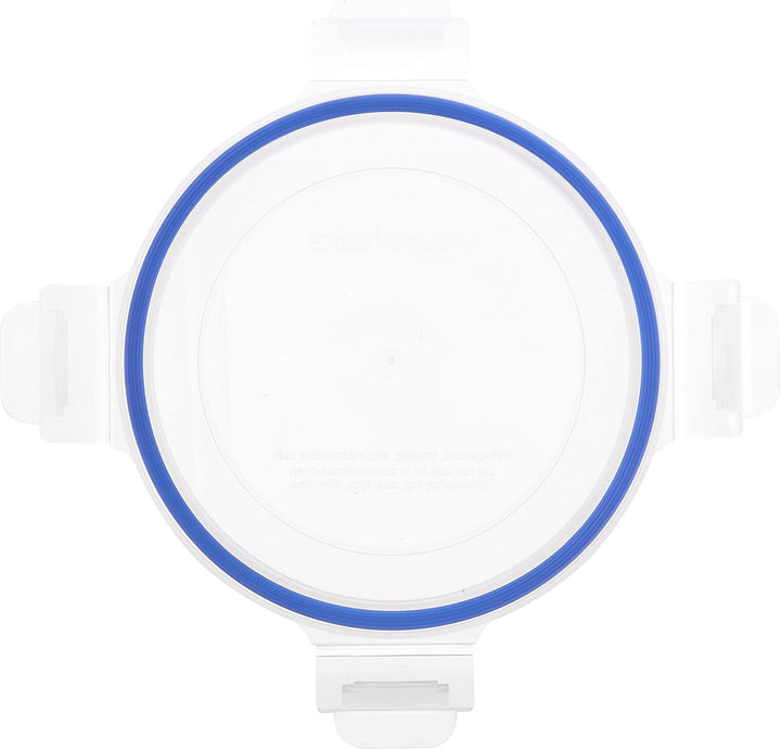 Amazon Basics recipiente de sticlă pentru alimente, cu capac, pachet de 20 (10 recipiente + 10 capace), fără BPA, albastru transparent Cutii depozitare alimente Naty Shop