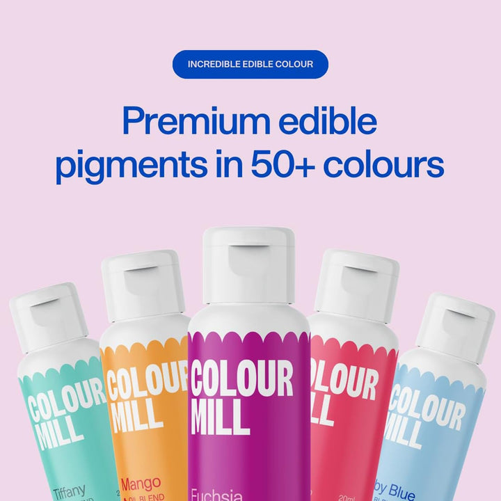 Colorant alimentar Colour Mill Oil Blend Midnight Oil - Colorant alimentar pentru ciocolată, fondant, brioșe, prăjituri, copt, macaroane - Colorant alimentar pentru decorarea torturilor - 100 ml