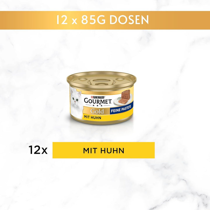 Gourmet Gold Fine Pâté Hrană umedă pentru pisici, cu pui, 12Pack (12 X 85G)