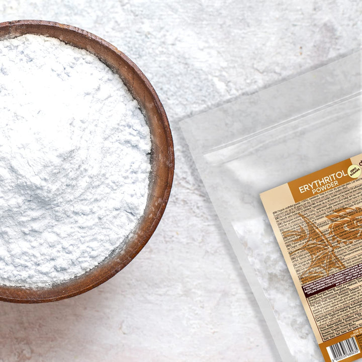 Bio Erythrit - Pulver, 100% Bio, Vegan, Null Kalorien-1Kg Indulcitori Naty Shop