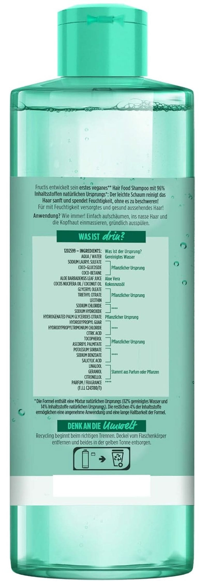 Garnier Fructis Aloe Vera Shampoo, 350 ml Duș și baie Naty Shop