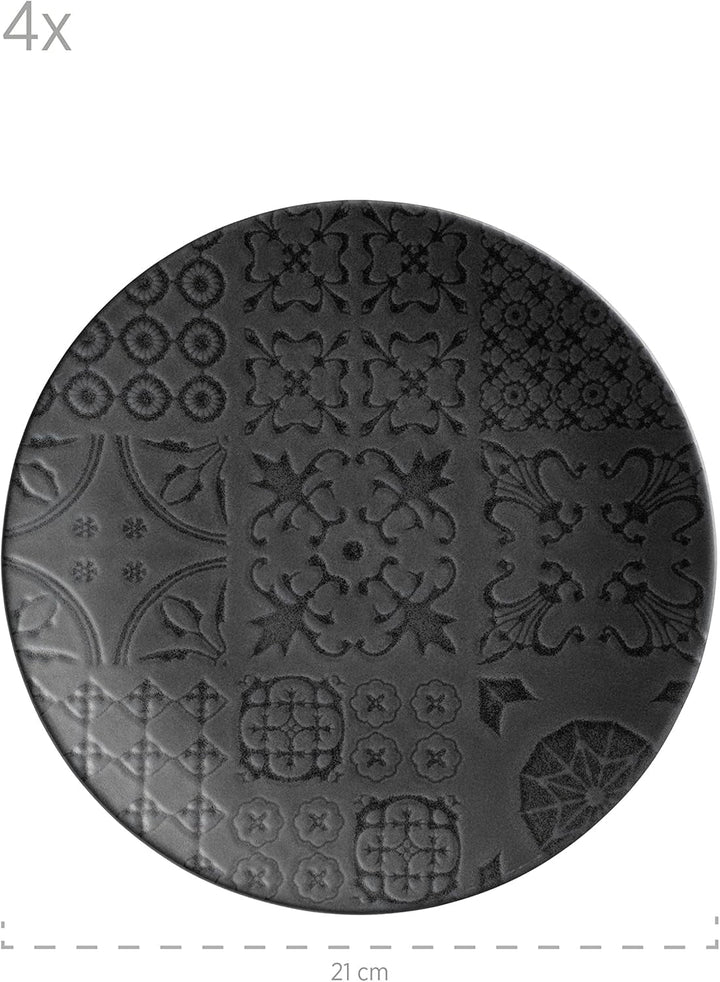 MÄSER 935076 Series Tiles Serviciu de masă Vintage pentru 4 persoane în stil maur Seturi vesela masa Naty Shop