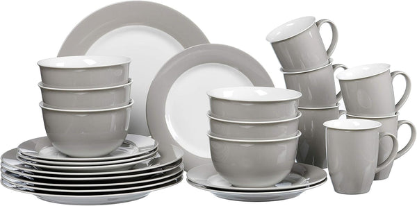 Ritzenhoff & Breker Kombiset Doppio, 24-Teilig, Grau Seturi vesela masa Naty Shop Grau Kombiset