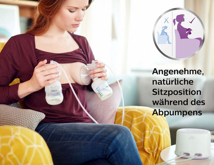 Pompa electrică dublă pentru sân Philips Avent SCF334/02 Accesorii Hrana si Alaptare Bebe Naty Shop