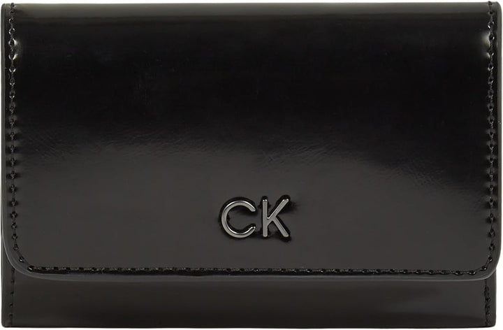 Calvin Klein doamnelor portofel Daily Trifold Zip Shiny Shiny Portofel Femei Naty Shop Negru (Ck Black) Os