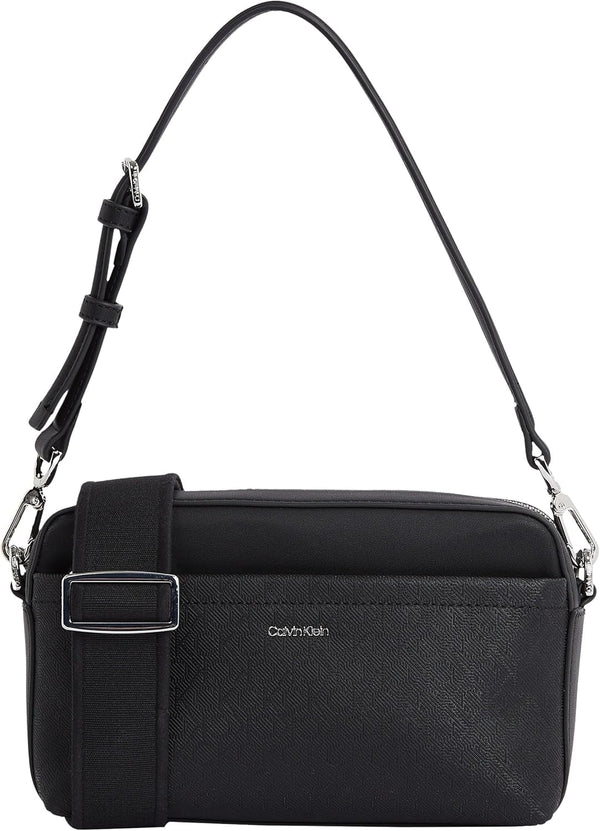 Calvin Klein geantă de umăr pentru femei Must Camera Bag Mono curea de umăr lată, Black (Ck Black), mărime naturală Genti Femei Naty Shop Titlu implicit